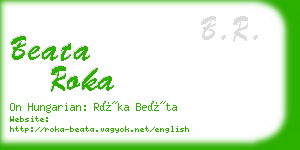 beata roka business card